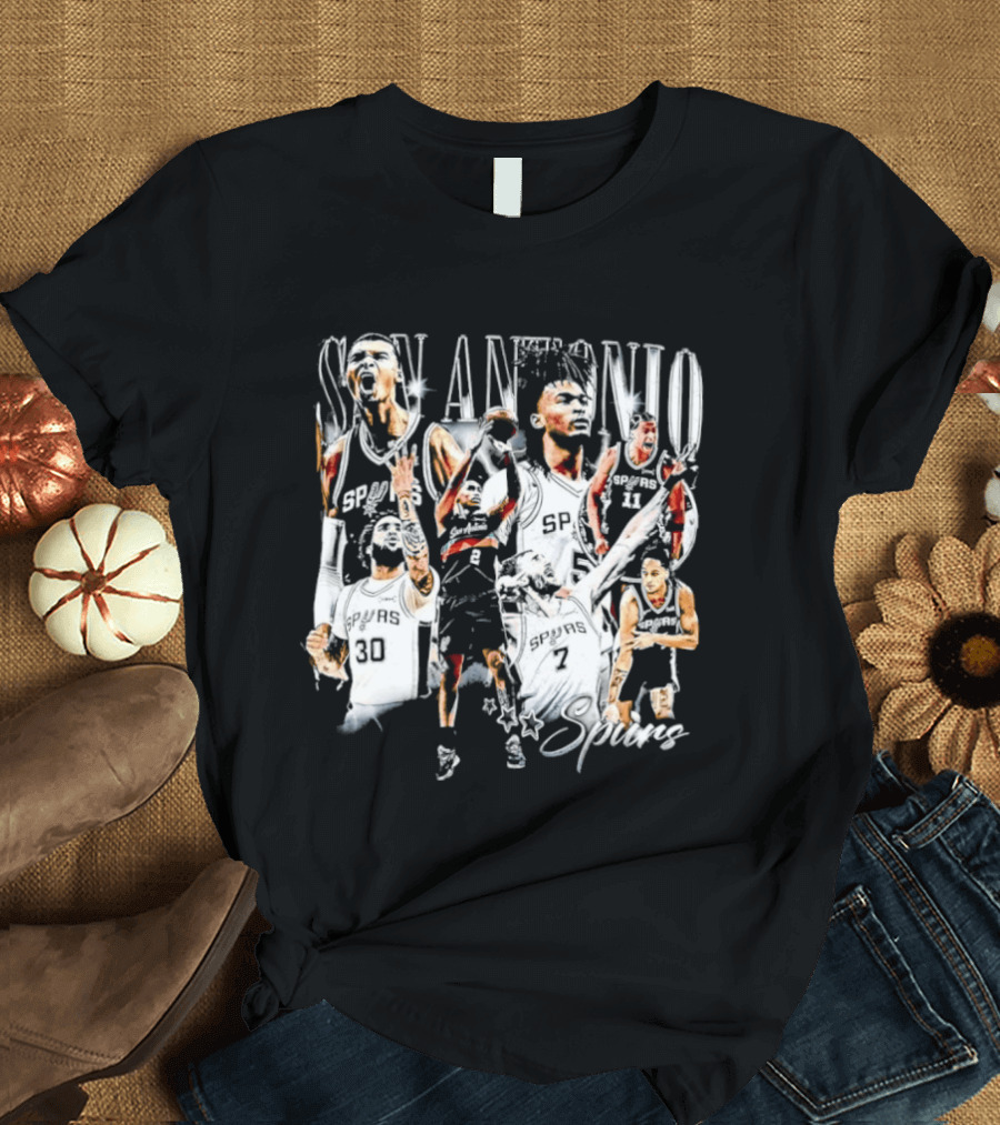 San Antonio Spurs 90s Bootleg Basketball Legends T-Shirt