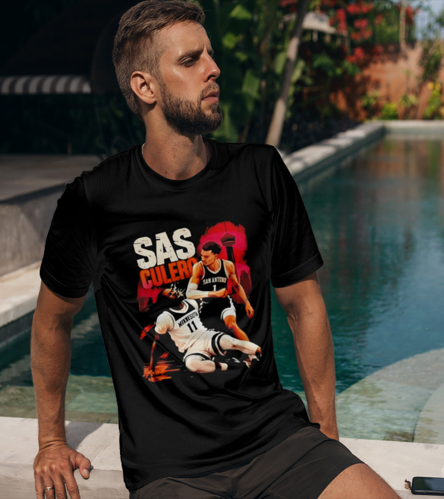 Sas Culero Victor Wembanyama Elbow Naz Reid Basketball 90s Style Retro Vintage 90s NBA T-Shirt
