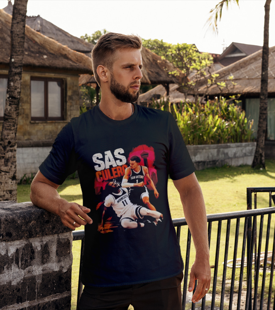 Sas Culero Victor Wembanyama Elbow Naz Reid Basketball 90s Style Retro Vintage 90s NBA T-Shirt