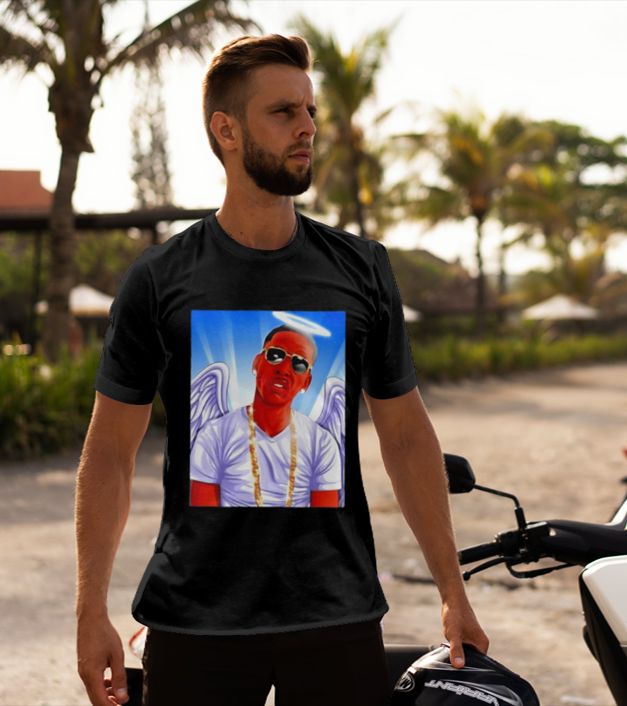 Young Dolph Angel Wings Halo Hip Hop Rap T-Shirt