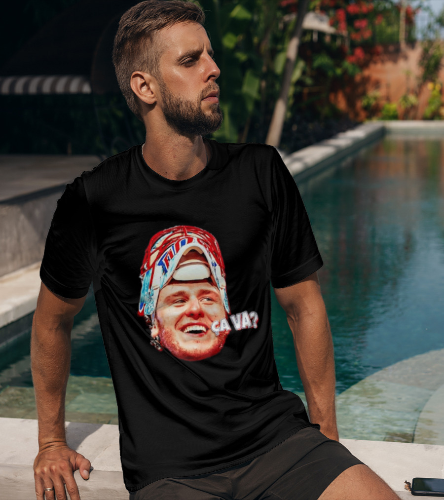 Dobeš Ça Va Big Face New Jersey Devils Hockey Fans Iconic Expression T-Shirt