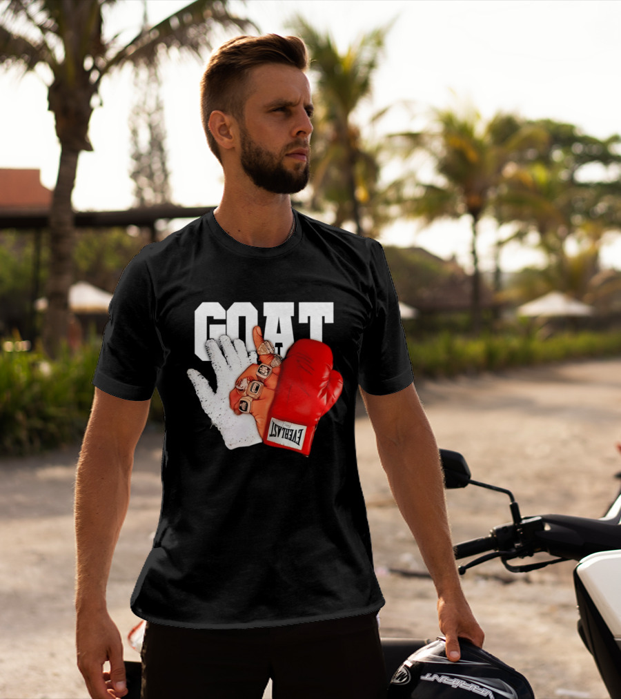 GOAT Michael Jordan Mike Tyson Chicago Bulls 23 Jackson Glove T-Shirt