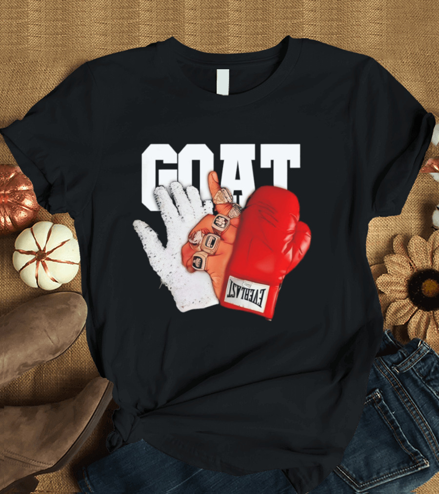 GOAT Michael Jordan Mike Tyson Chicago Bulls 23 Jackson Glove T-Shirt