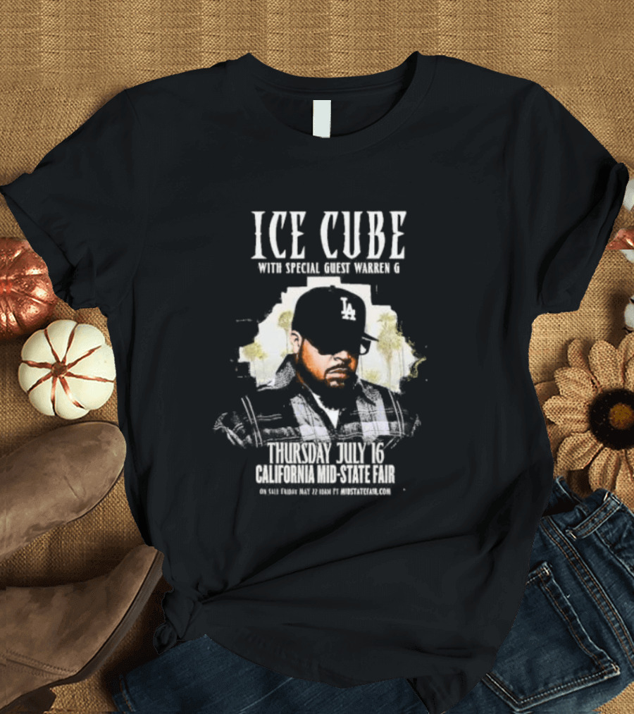 Ice Cube With Special Guest Warren G Thursday July 7 Thunder Valley Casino Resort T-Shirt