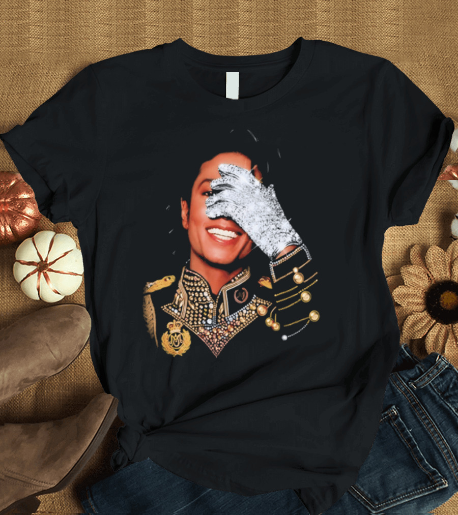 Jackson Drake Iceman King Of Pop Diamond Glove 2026 Gold Embellished Uniform T-Shirt