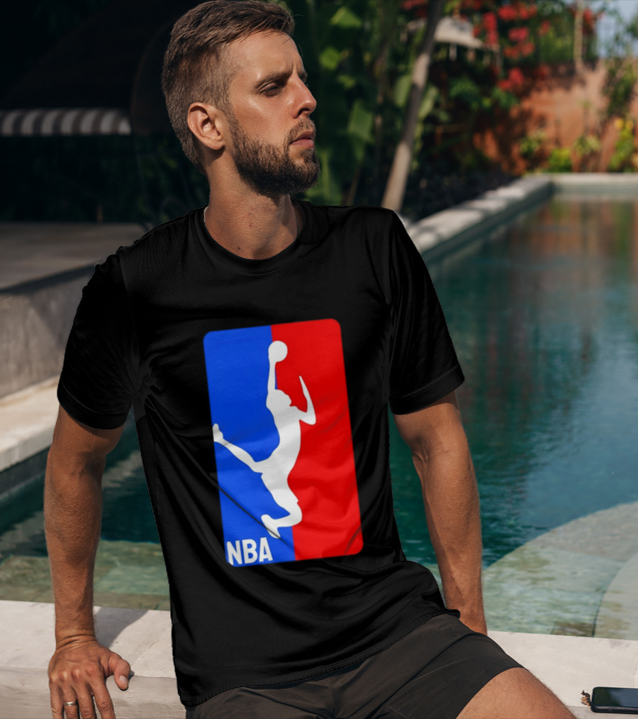 NBA Basketball 2026 Dunk Silhouette Red Blue T-Shirt