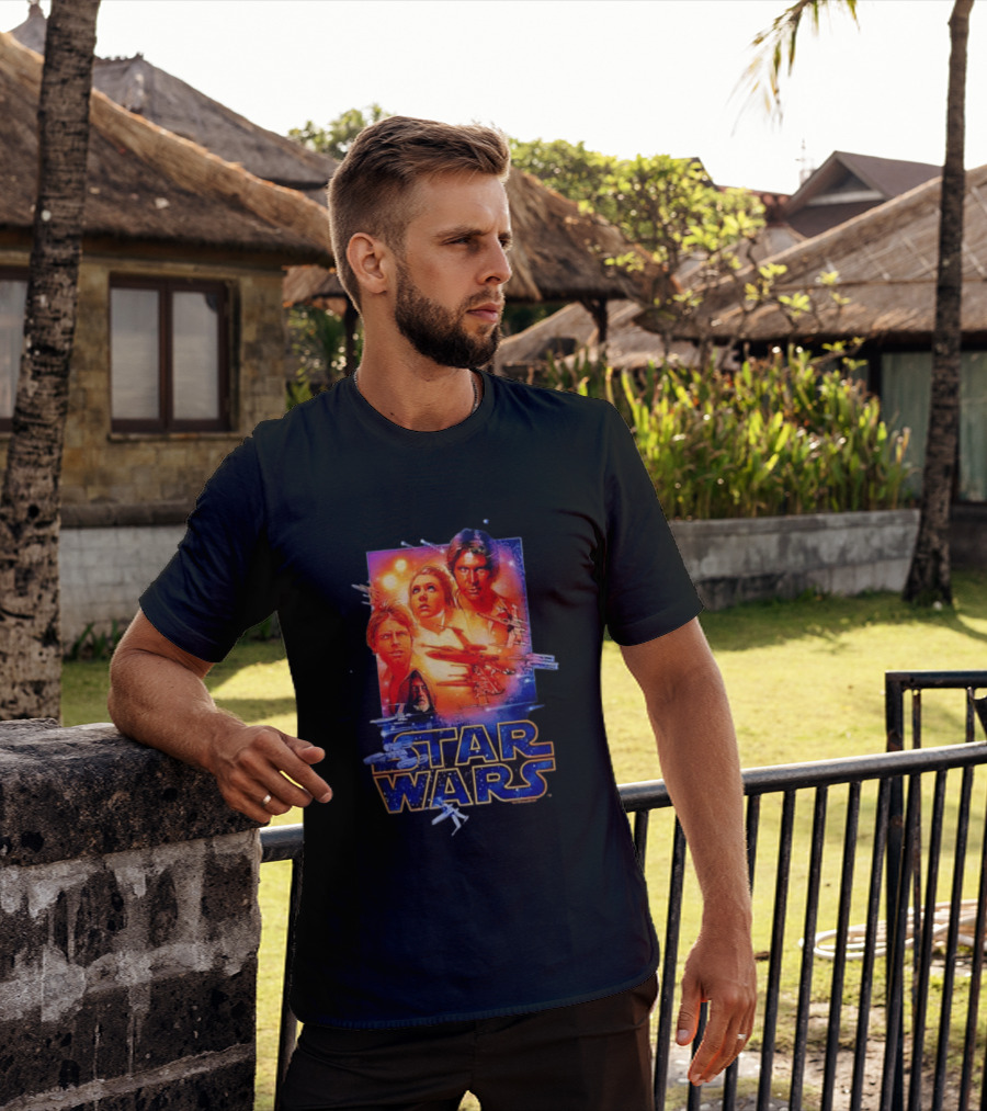 Star Wars A New Hope Rebel Luke Leia Han Solo Darth Vader T-Shirt