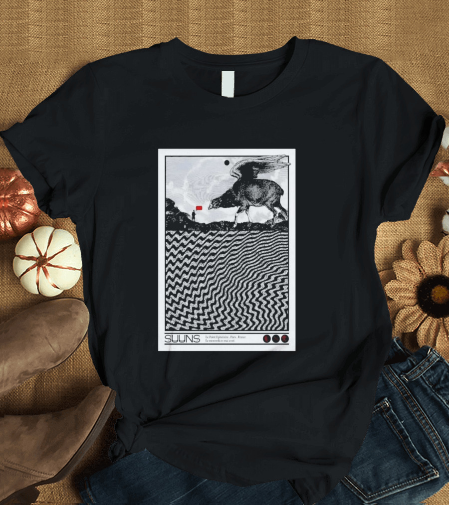 SUUNS Le Point Ephémère Paris France 20 Mai 2026 Winged Creature Landscape T-Shirt