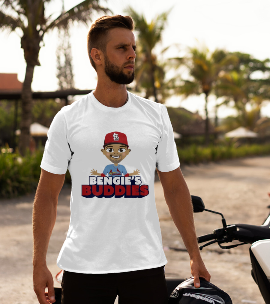 Bengie's Buddies Cardenales StL Baseball Red Cap T-Shirt
