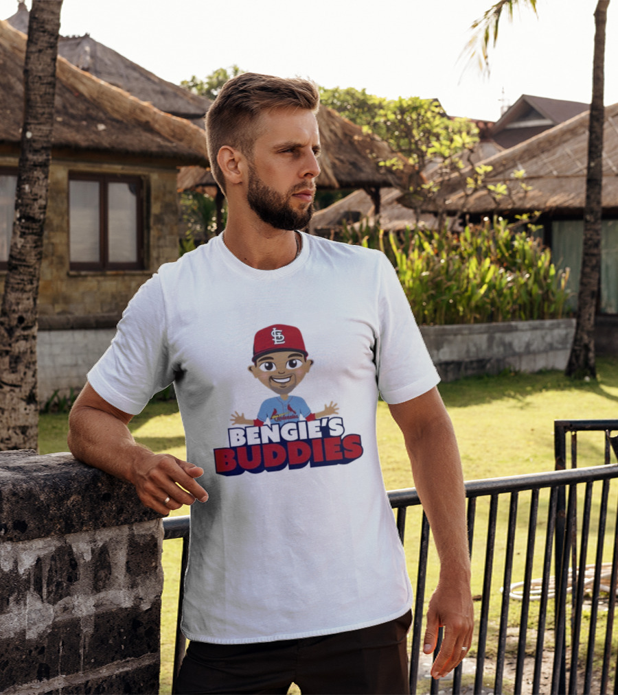 Bengie's Buddies Cardenales StL Baseball Red Cap T-Shirt