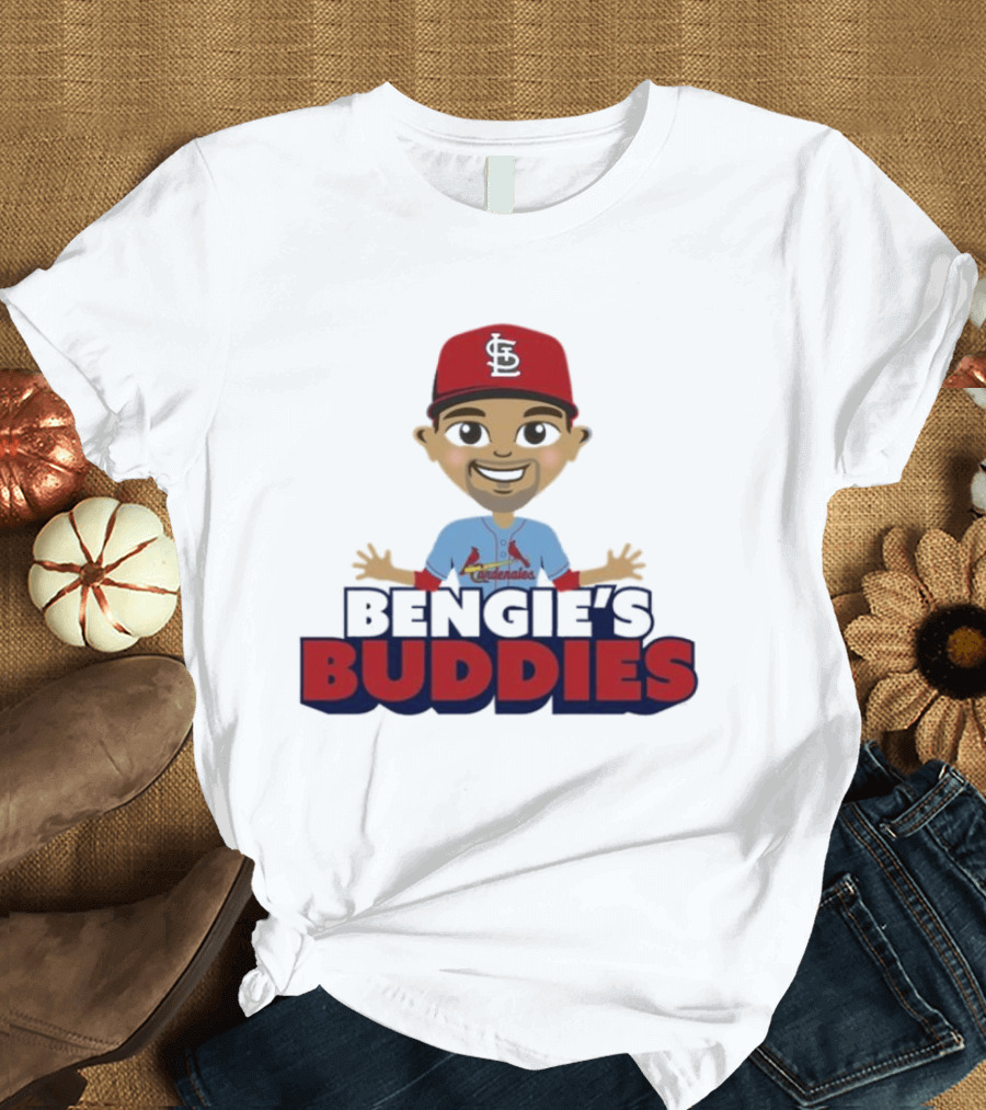 Bengie's Buddies Cardenales StL Baseball Red Cap T-Shirt