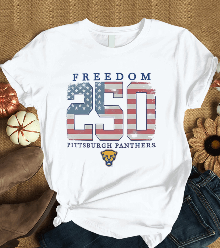 Freedom 250 Pittsburgh Panthers American Flag T-Shirt