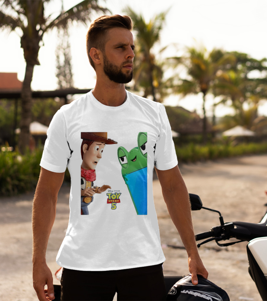 Toy Story 5 Woody And Animated Frog Encounter T-Shirt