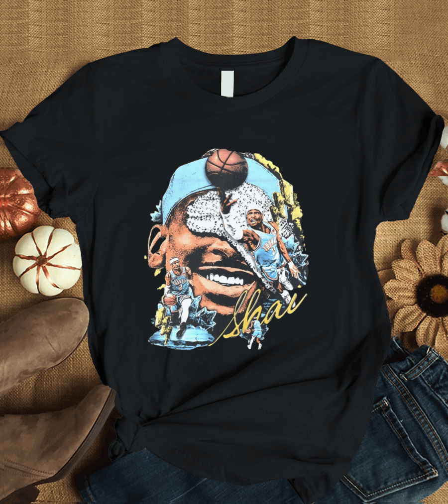 Shai Gilgeous Alexander Big Head OKC Thunder Basketball MVP 2026 T-Shirt