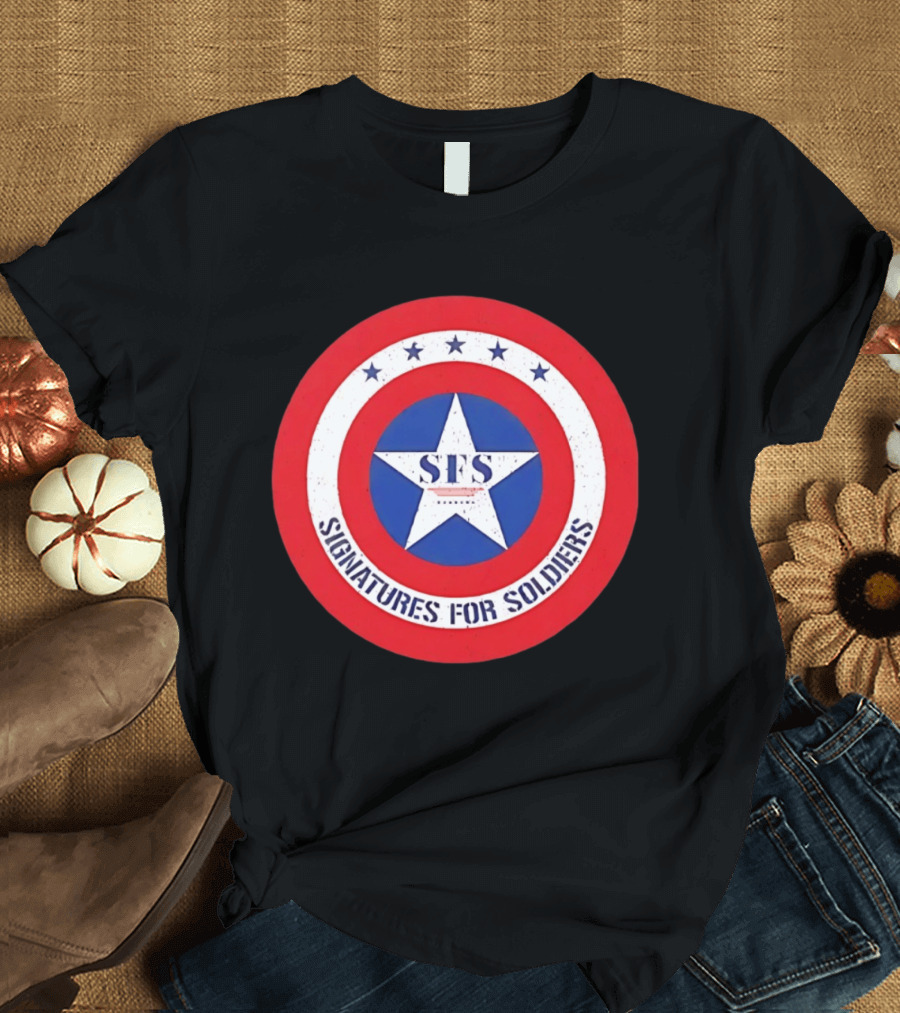 Signatures For Soldiers SFS Captain America Star Shield T-Shirt