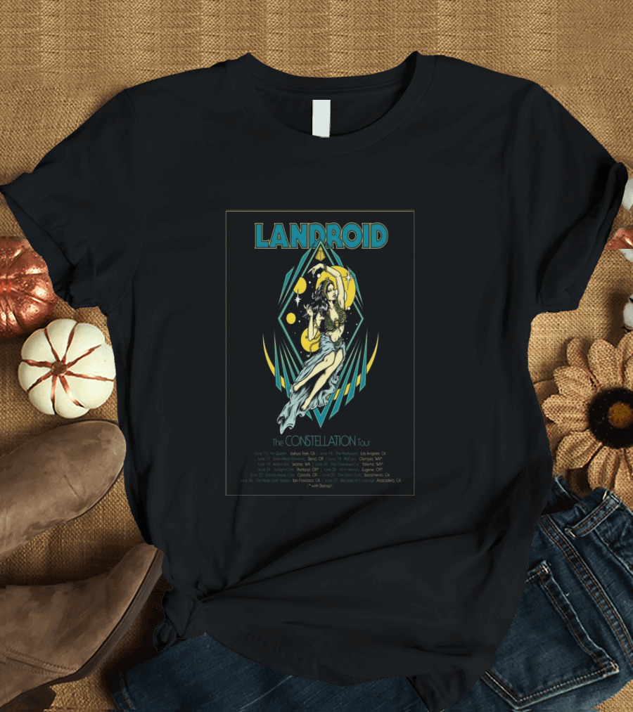 Landroid The Constellation 2026 Tour Dates And Venue Locations Featuring With Damp T-Shirt