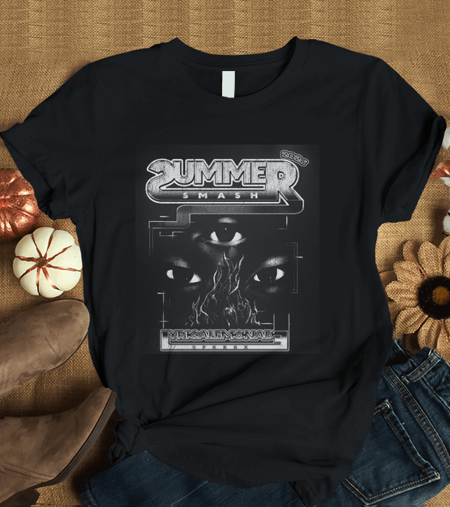 Summer Smash 2026 Festival Lineup Connections Bad Bears Dragon Skull Eyes T-Shirt