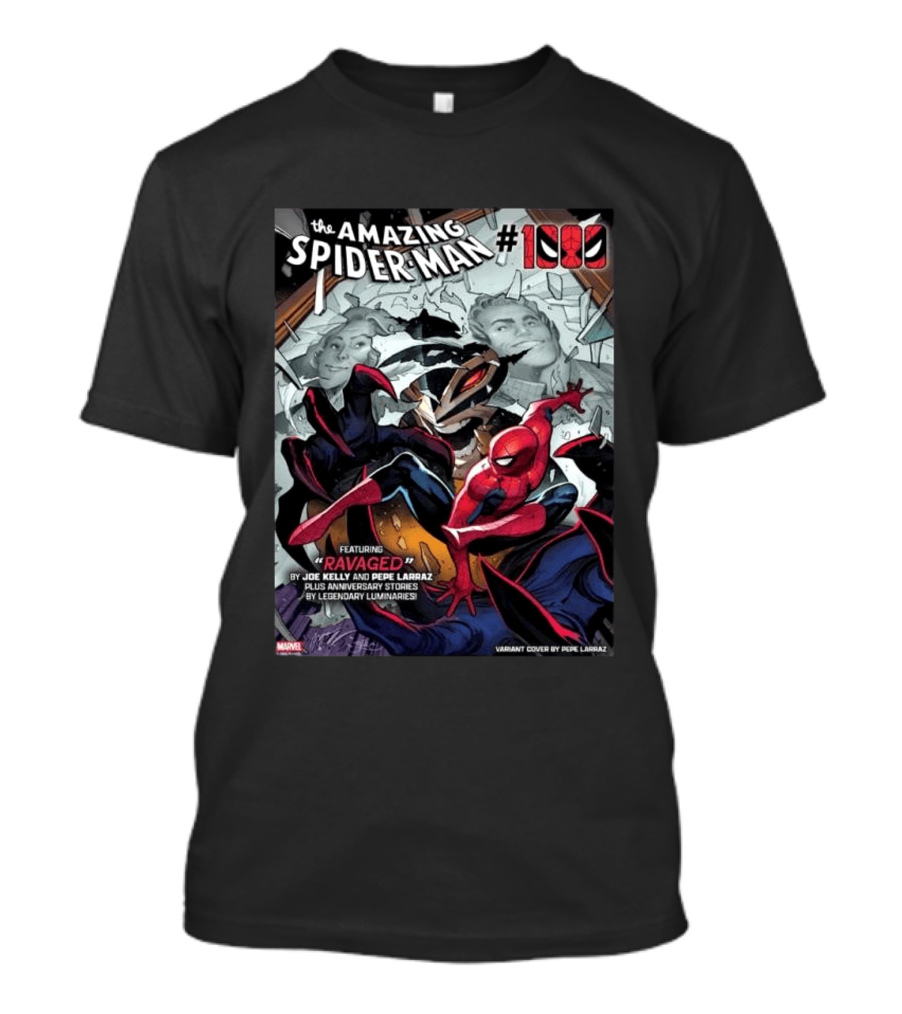 The Amazing Spider Man 1000 Featuring Ravaged By Joe Kelly Pepe Larraz Plus Anniversary Stories Marvel Variant Cover T-Shirt