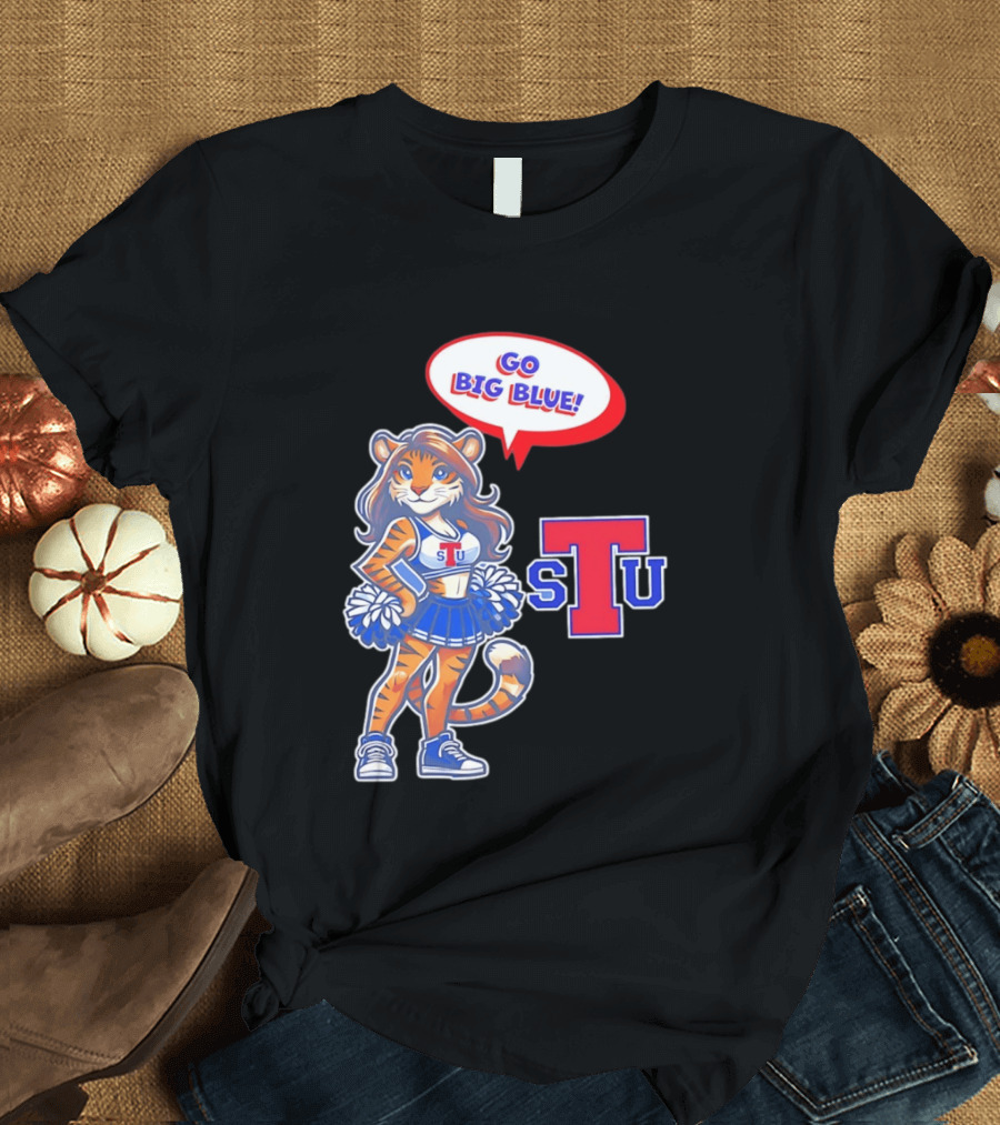 Tiger Cheerleader Go Big Blue STU T-Shirt