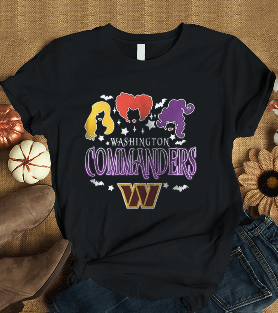 Washington Commanders You Can't Sit With Us Hocus Pocus Hair T-Shirt