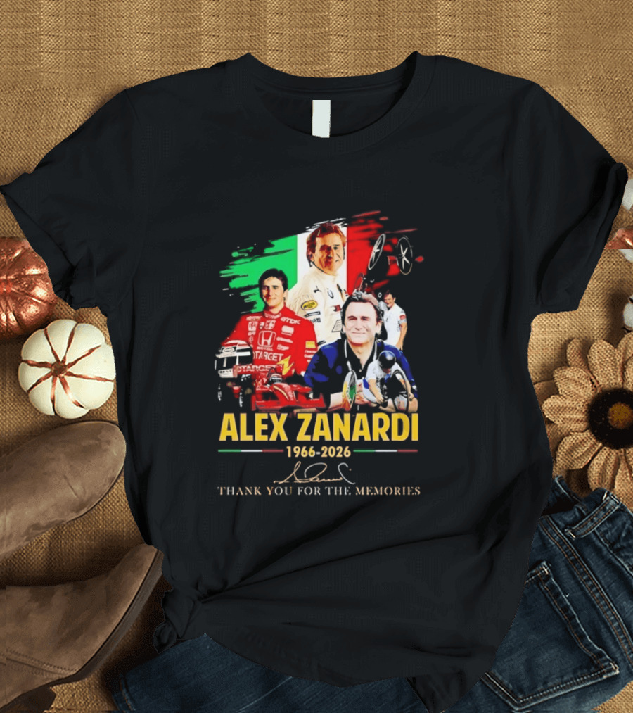 Alex Zanardi 1966 2026 Thank You For The Memories Formula One CART IndyCar T-Shirt