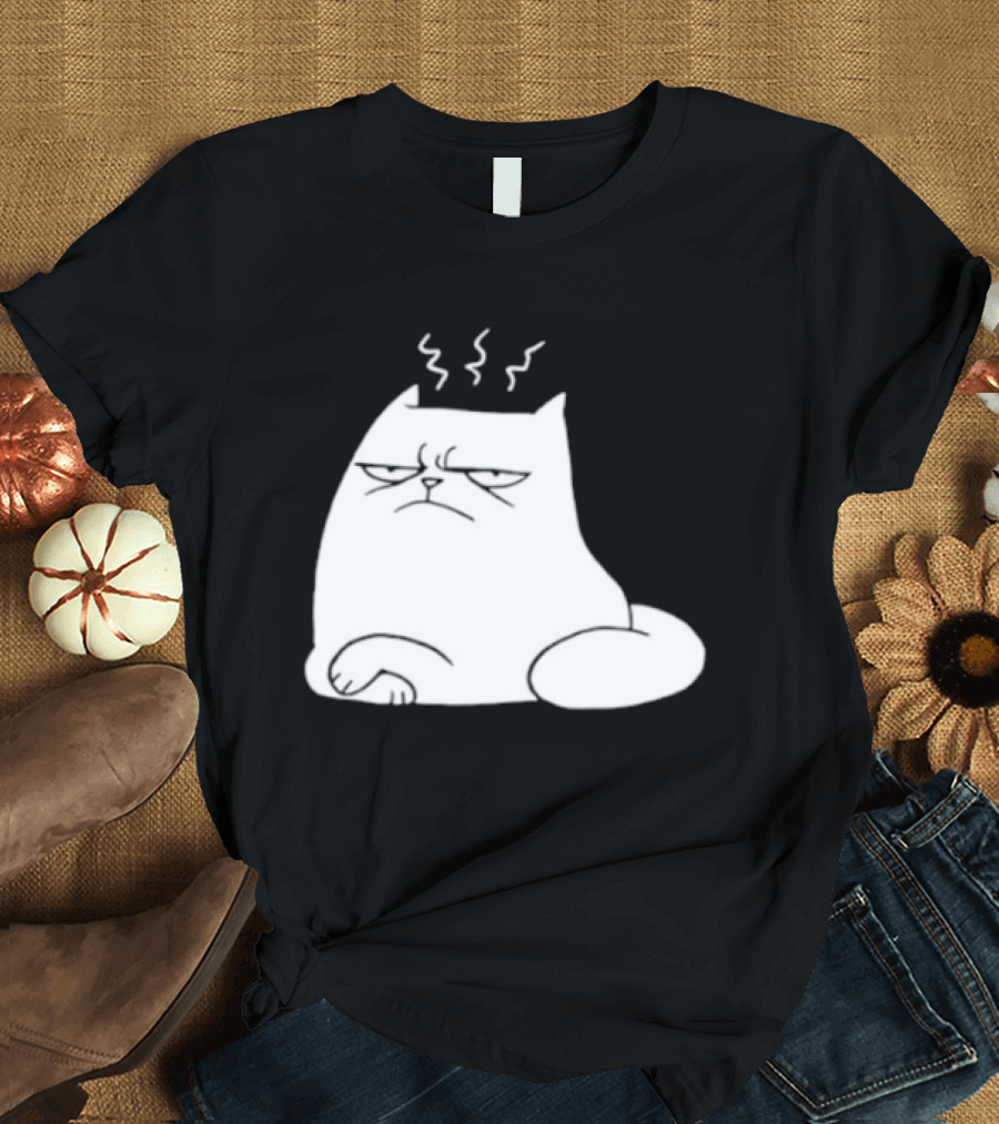 Judgement Cat Grumpy Steaming Expression T-Shirt
