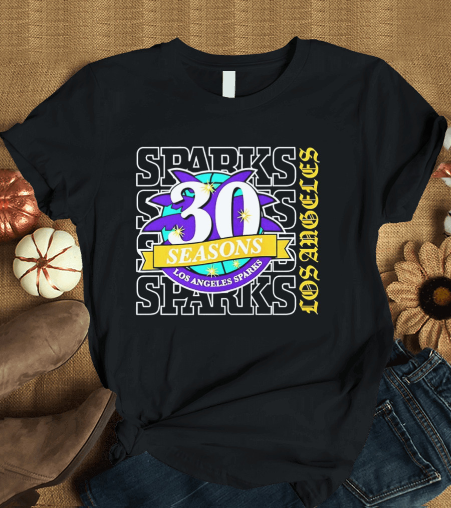Los Angeles Sparks 30 Seasons Celebration T-Shirt