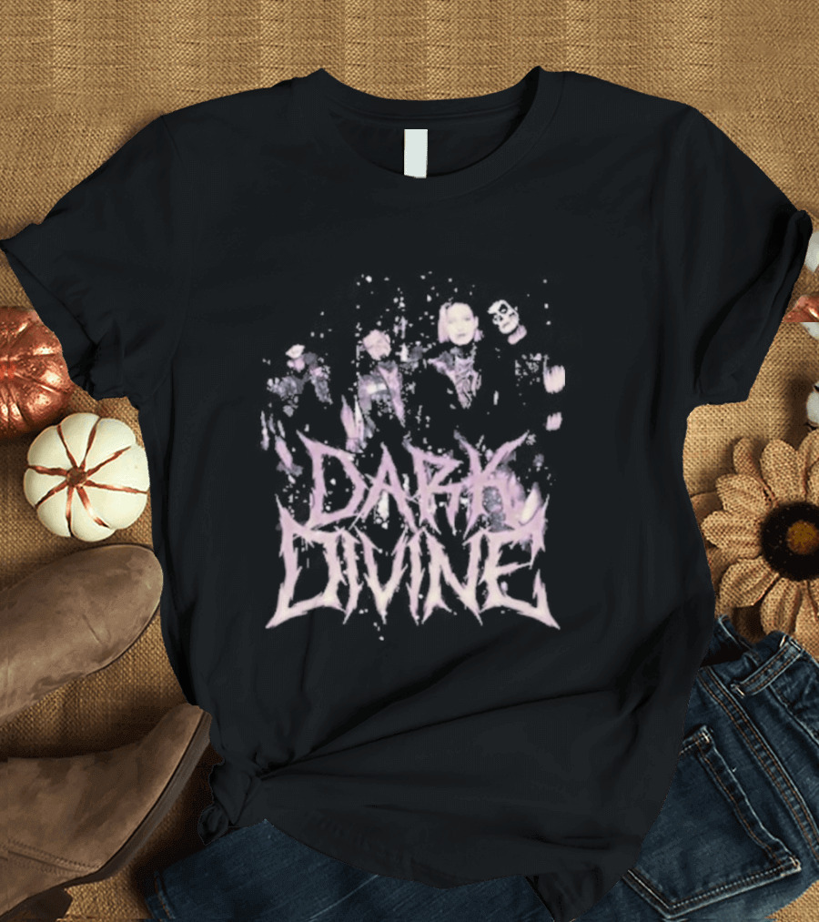 Dark Divine Band Unique Pink T-Shirt