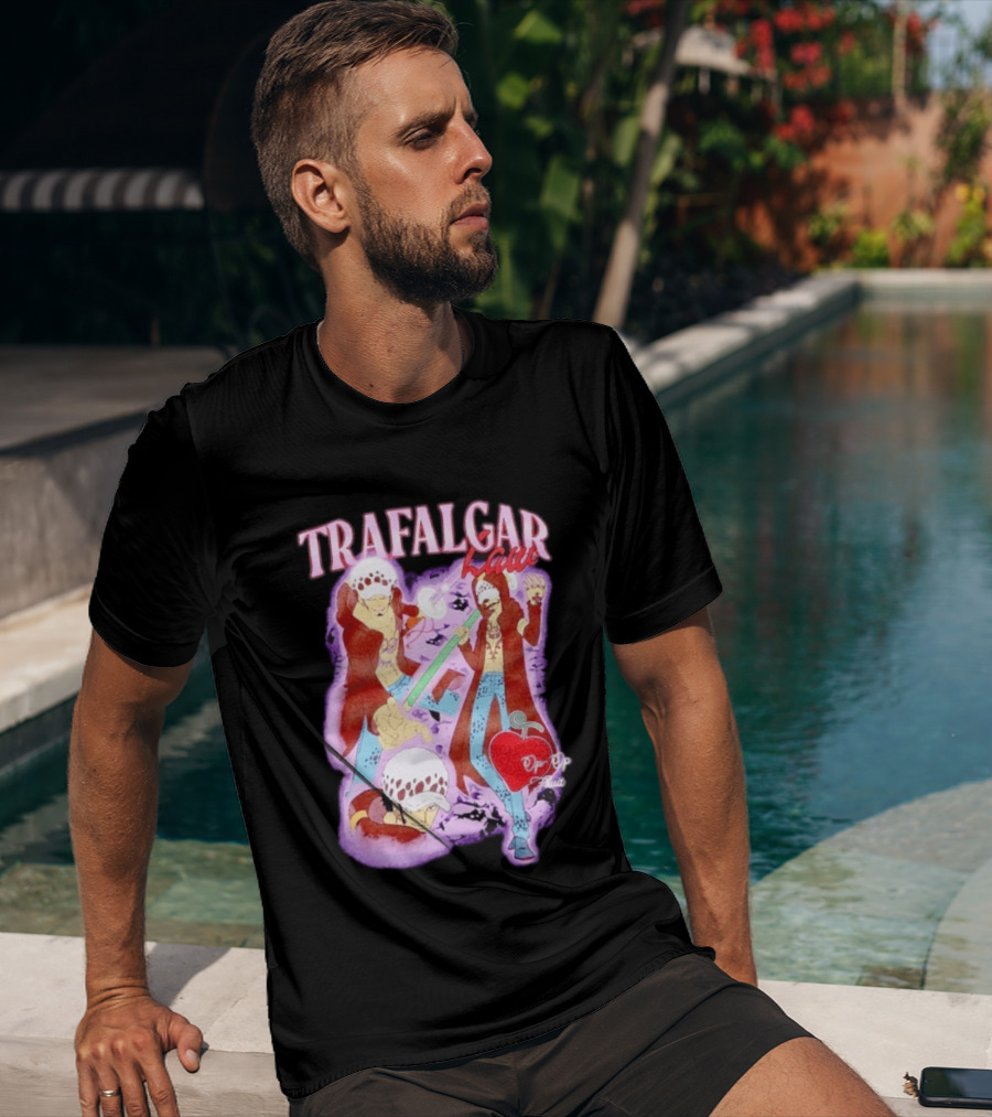 Trafalgar Law Op Op Fruit Collage Character Pose Series T-Shirt