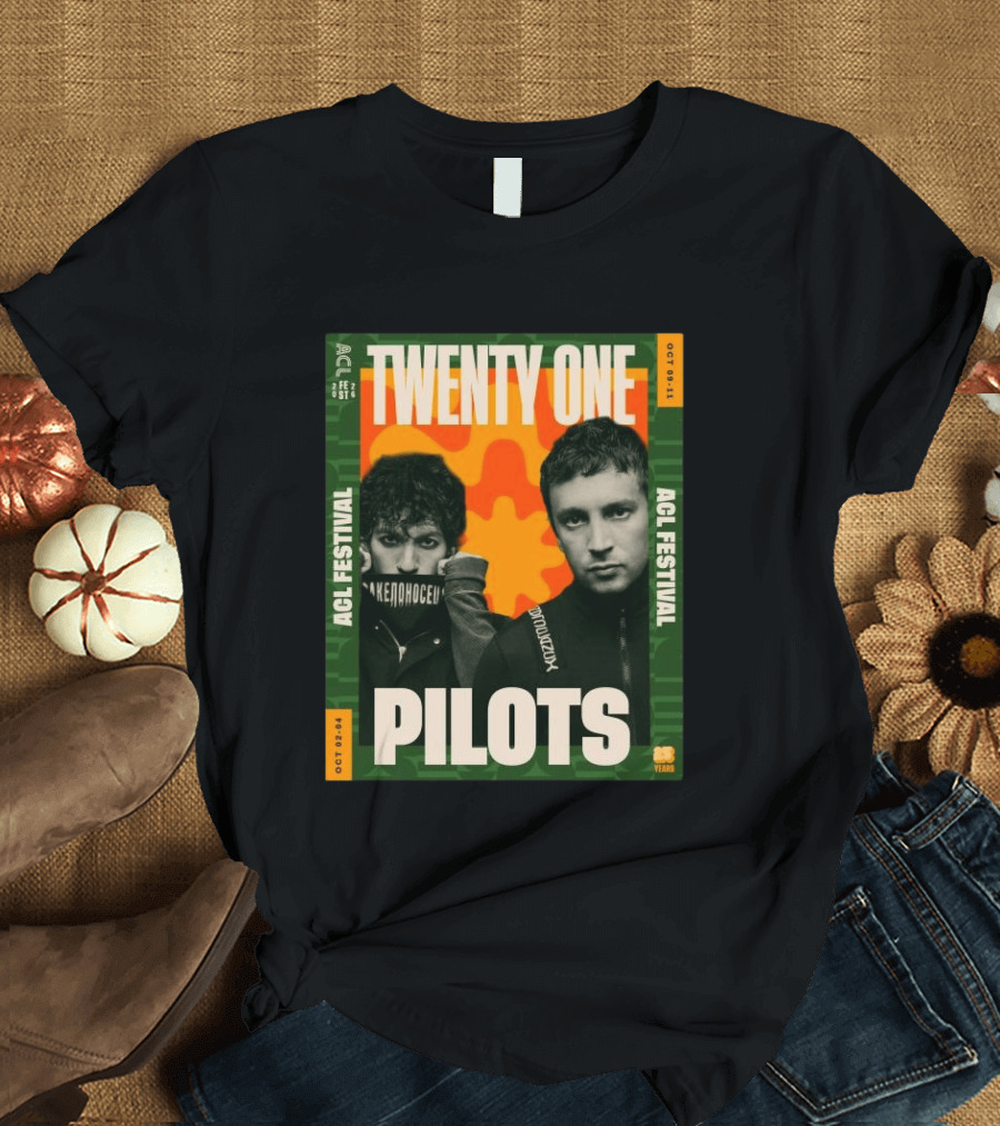 Twenty One Pilots ACL Festival October 2 4 And 9 11 2026 Event 21 Years T-Shirt