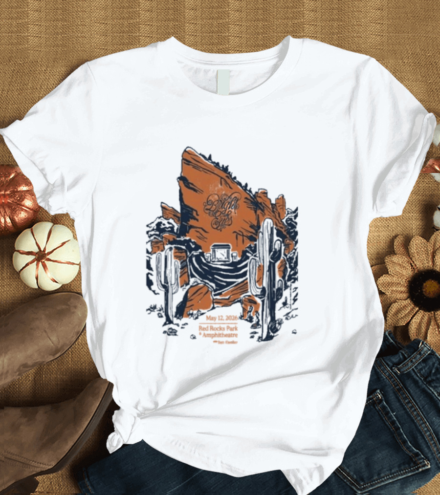 Bright Eyes Red Rocks May 12 2026 Concert Event T-Shirt