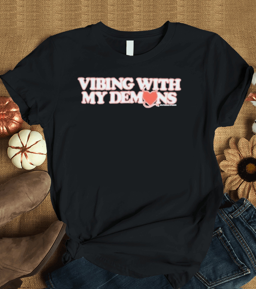 XPLR Vibing With My Demons Heart Devil Tail T-Shirt