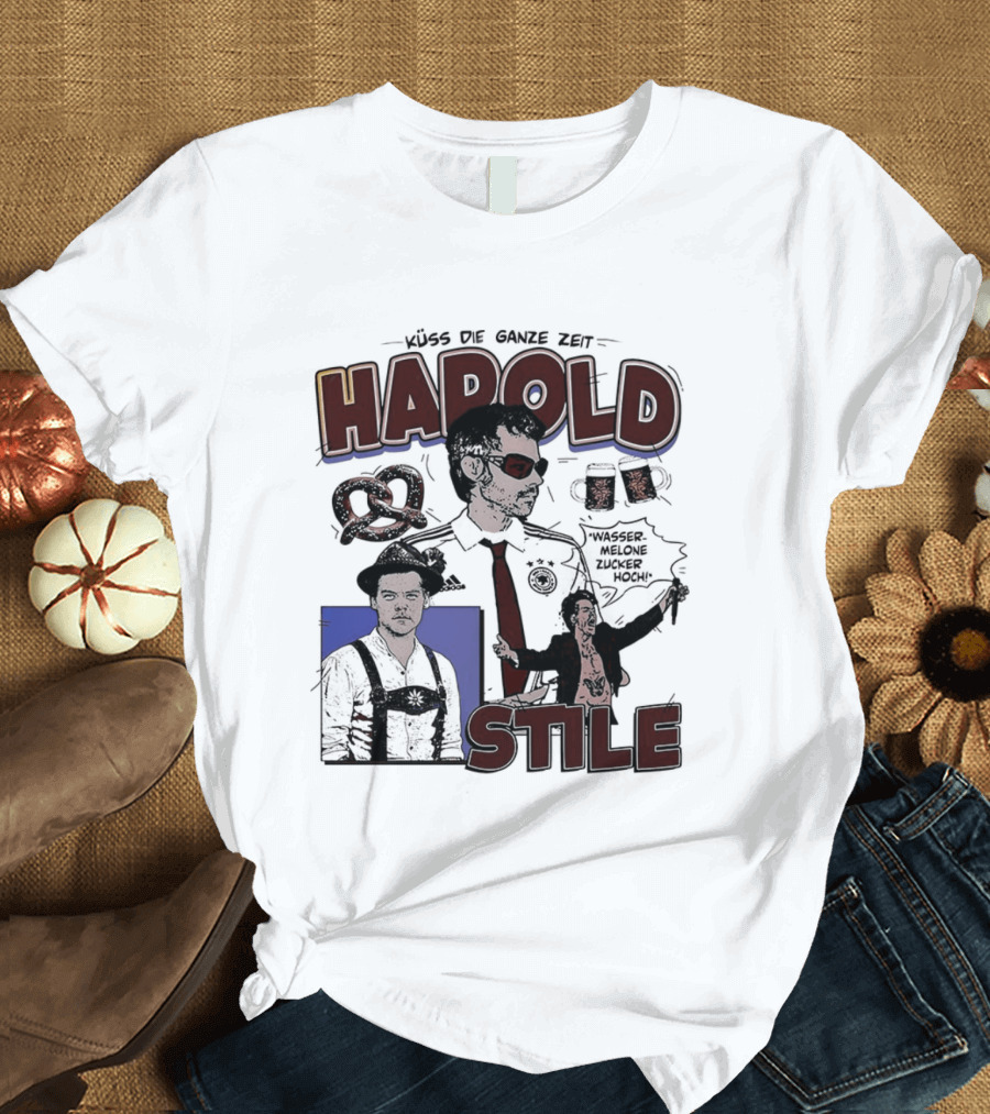 Harold Stile Oktoberfest Pretzel Beer Traditional Outfit T-Shirt