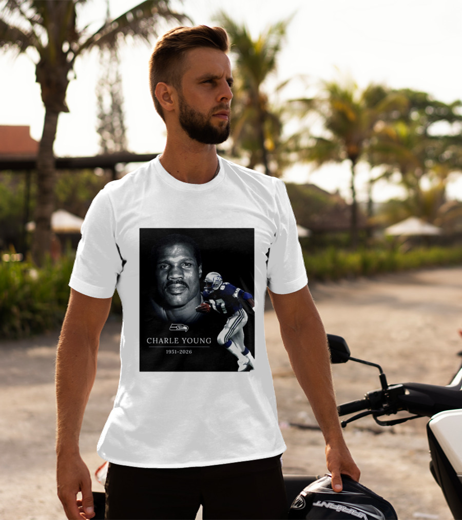 Seattle Seahawks Charle Young 1951 2026 Remembrance T-Shirt