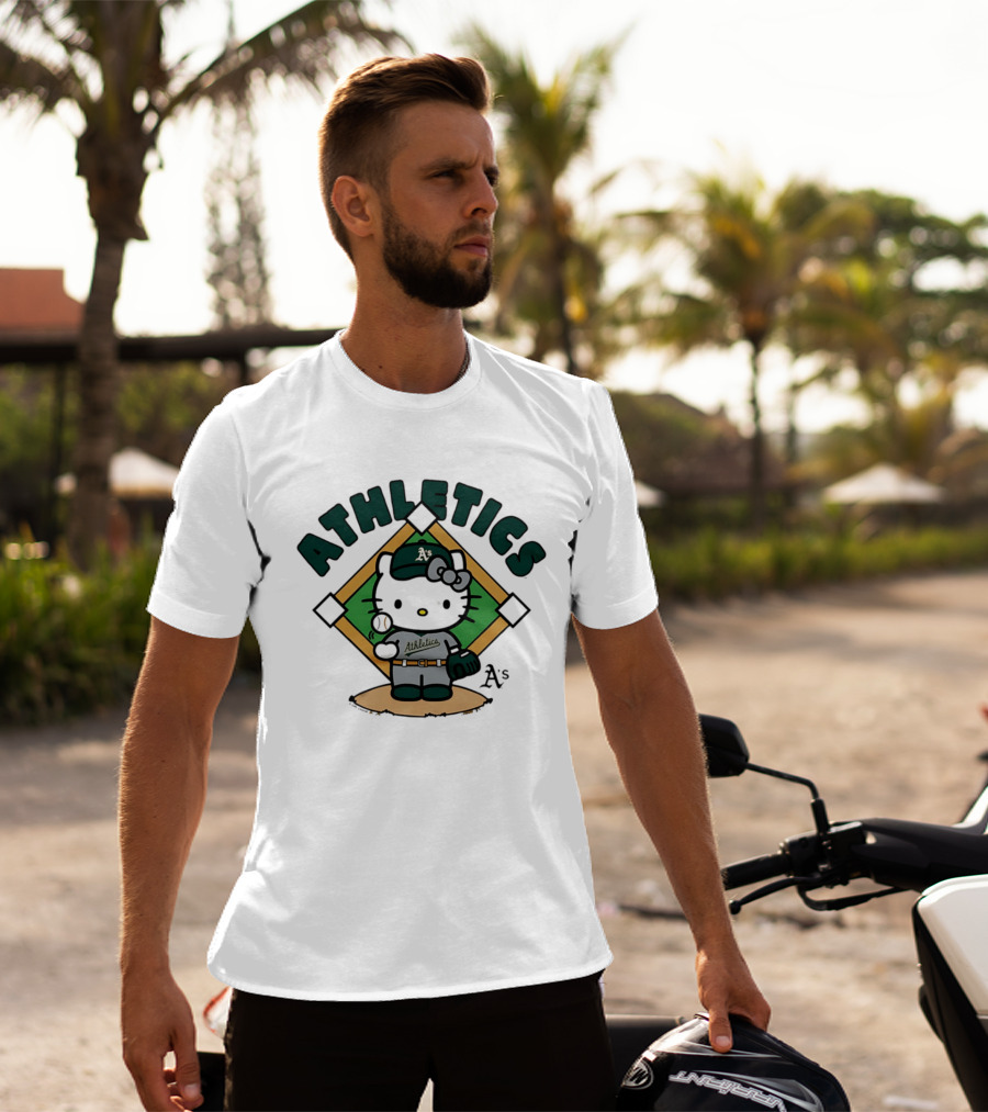 Hello Kitty Athletics A's Baseball T-Shirt