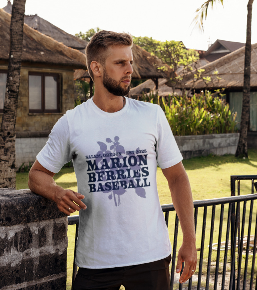 Salemo, Oregon Est 2023 Marion Berries Baseball T-Shirt