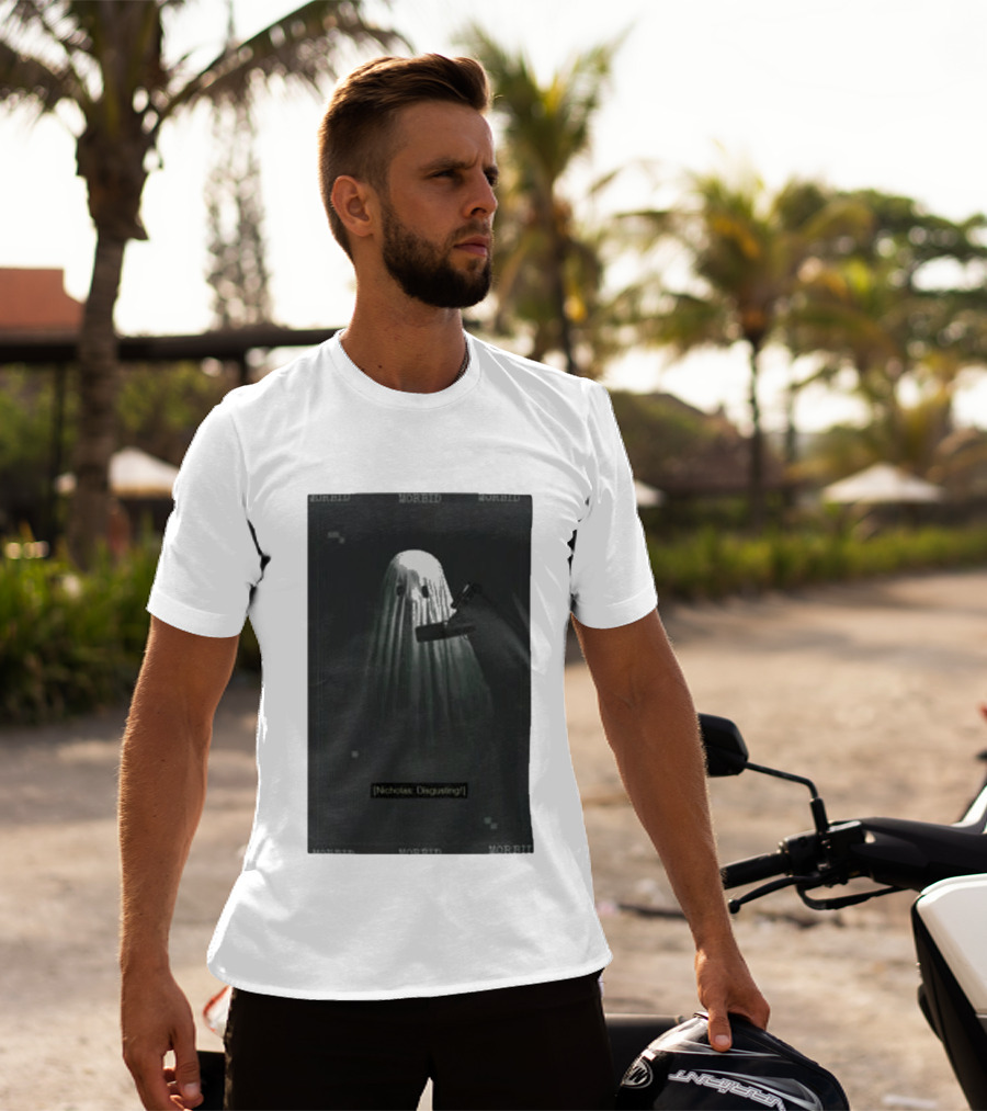 Morbid Nicholas Disgusting Ghost With Microphone T-Shirt