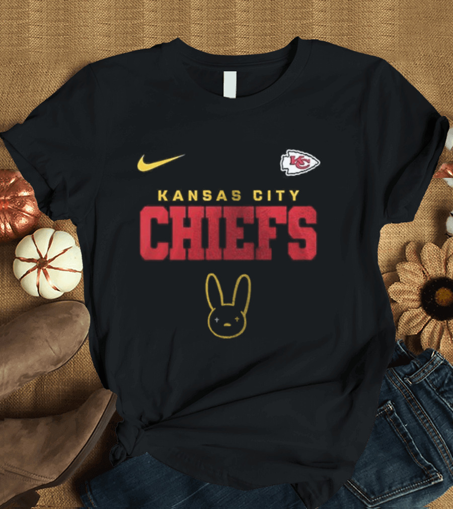 Kansas City Chiefs Bad Bunny El Conejo Malo Vision Skull Nike T-Shirt