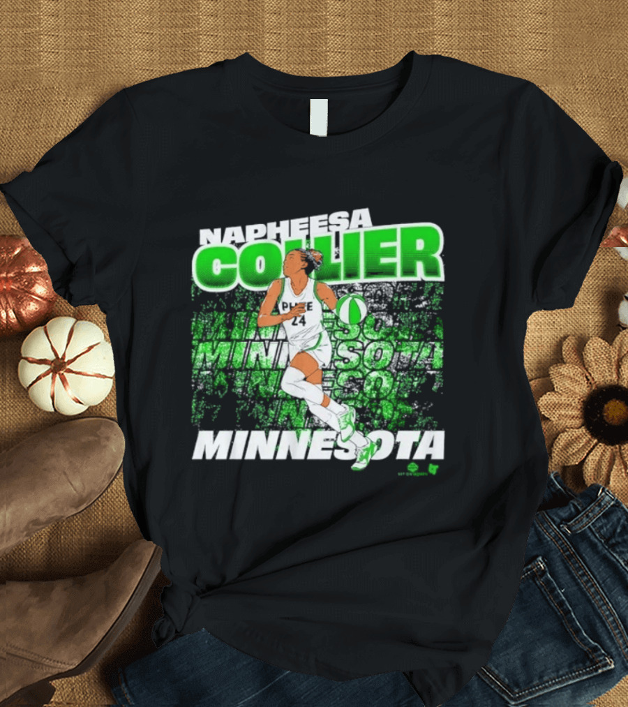 Napheesa Collier Minnesota Lynx Basketball Green Minnesota T-Shirt