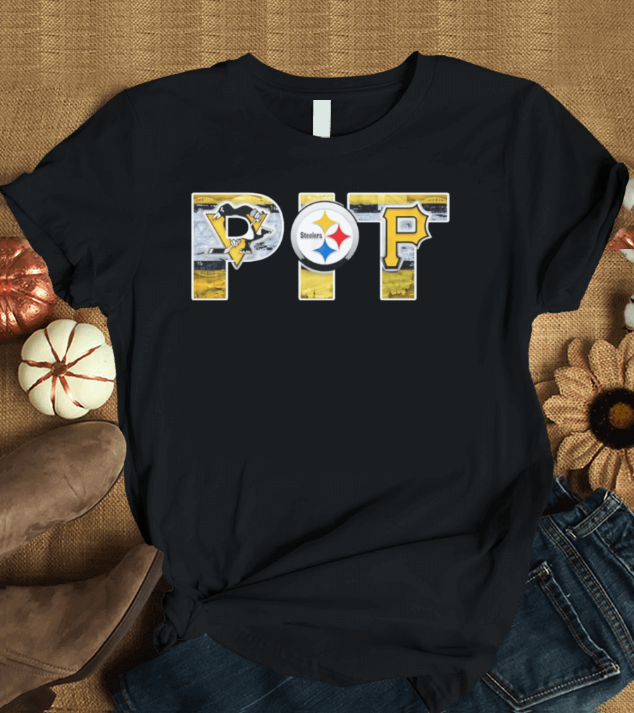 PIT Pittsburgh Steelers Penguins Pirates Fan Pride T-Shirt