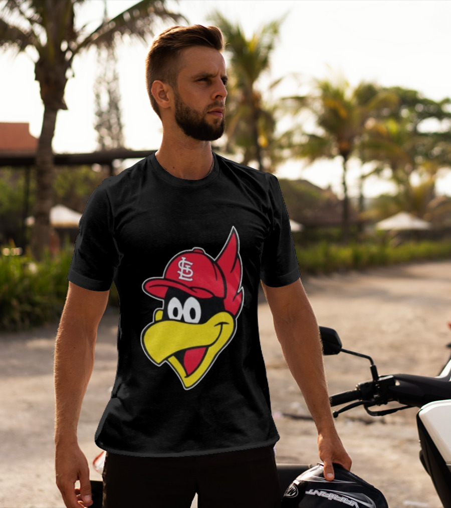 St. Louis Cardinals Fredbird Mascot Facecap Baseball T-Shirt