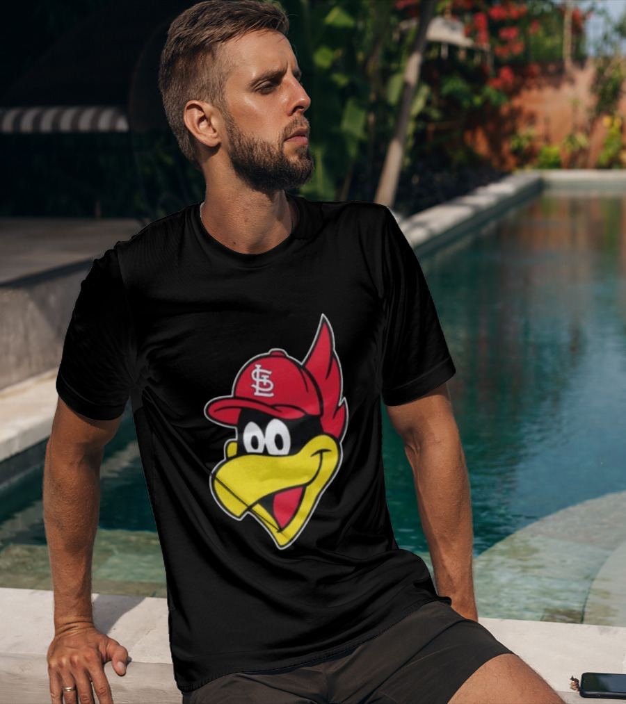 St. Louis Cardinals Fredbird Mascot Facecap Baseball T-Shirt