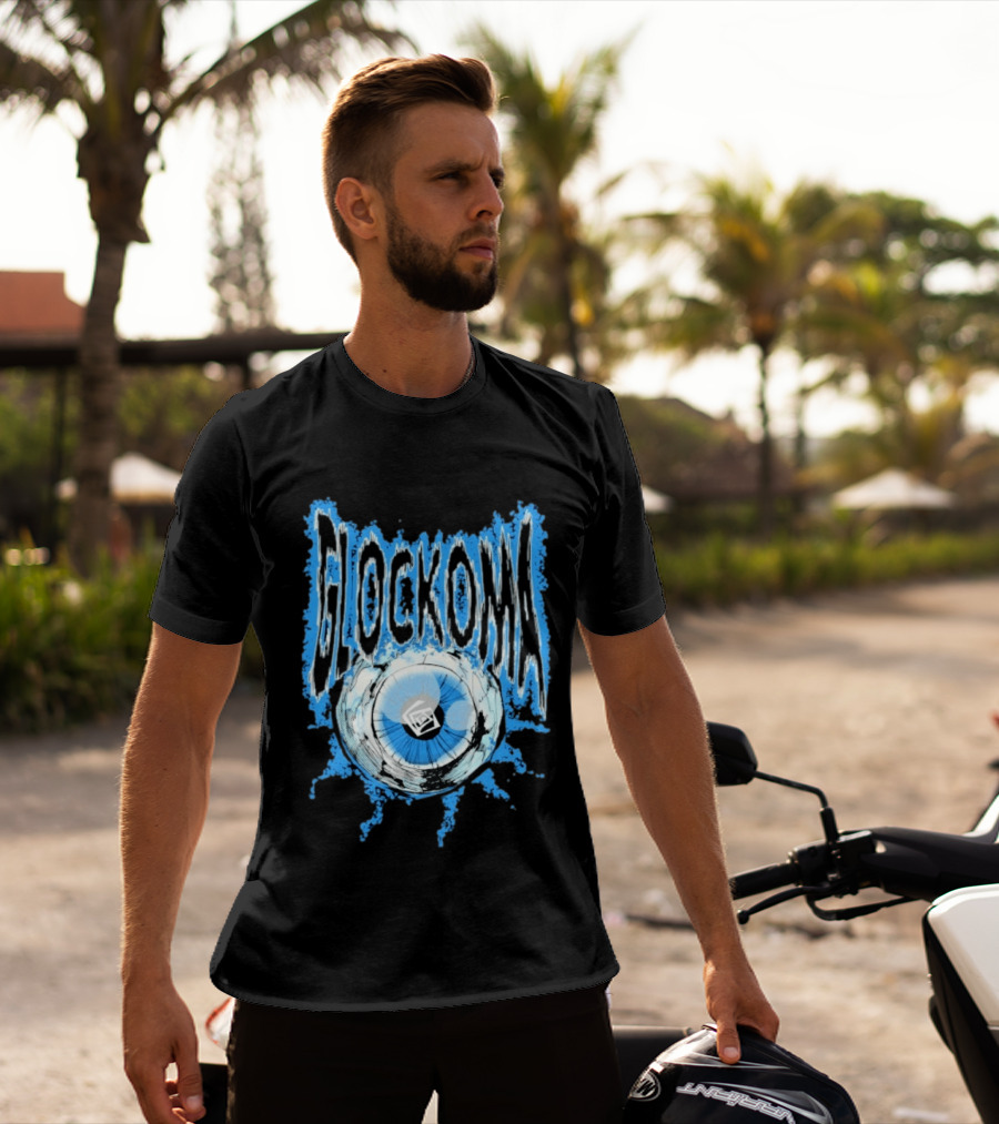 Key Glock Glockoma Eyeball Blue Splash T-Shirt