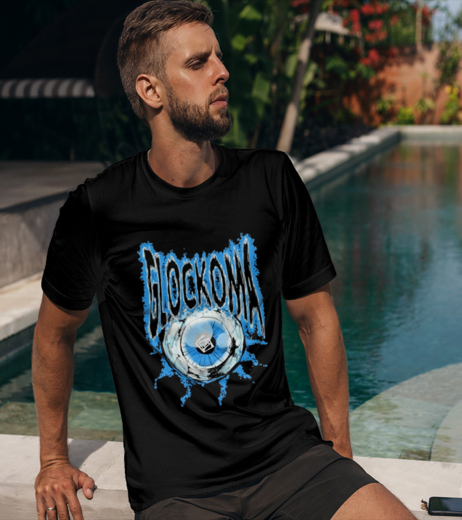 Key Glock Glockoma Eyeball Blue Splash T-Shirt