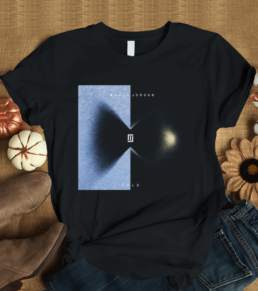 Majid Jordan Cold Album Cover Black And Blue Split T-Shirt