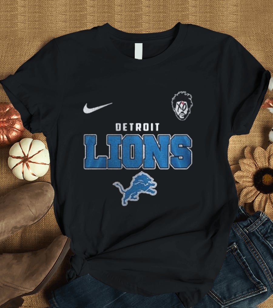 Detroit Lions The Weeknd XO Nike Collab T-Shirt
