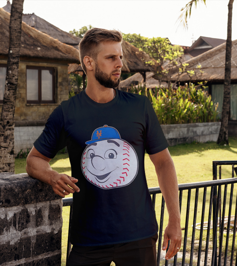 New York Mets Mr. Met Big Face Baseball 2026 T-Shirt
