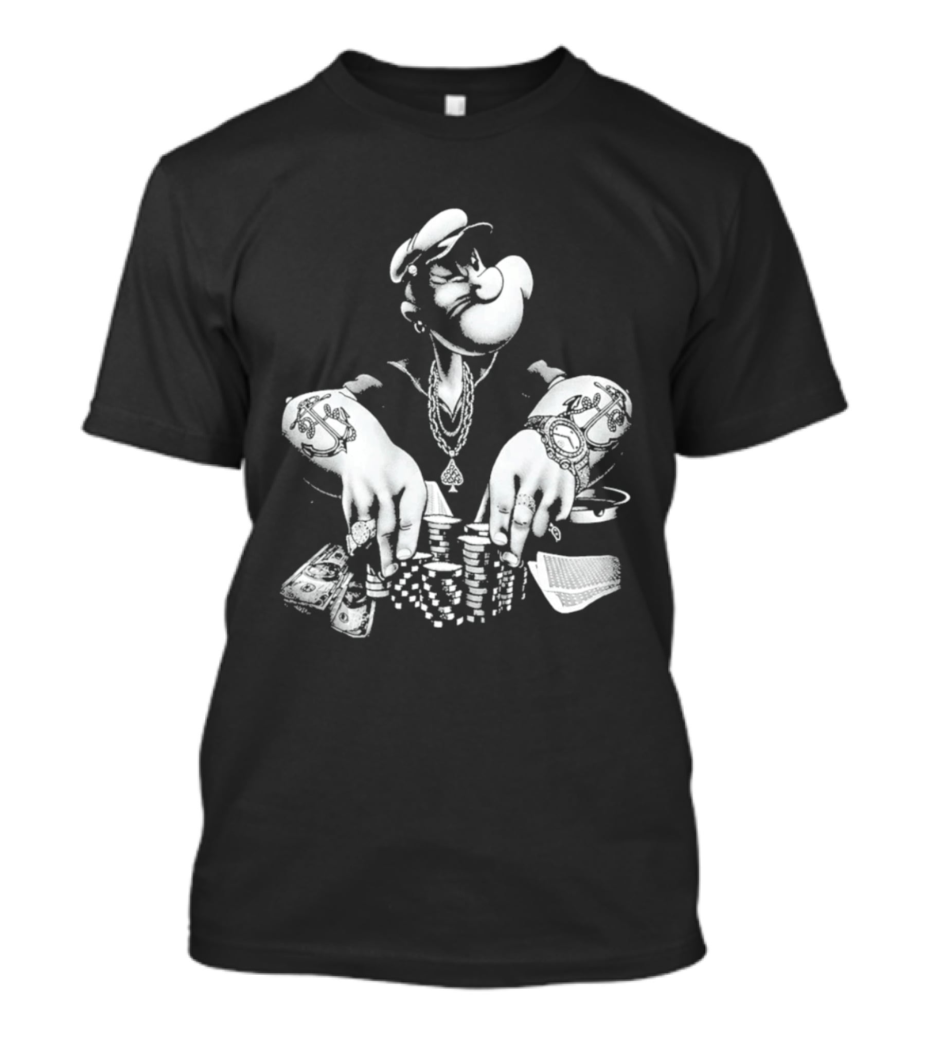 Original Jackson Popeyes Poker Pimp Playing Cards T-Shirt