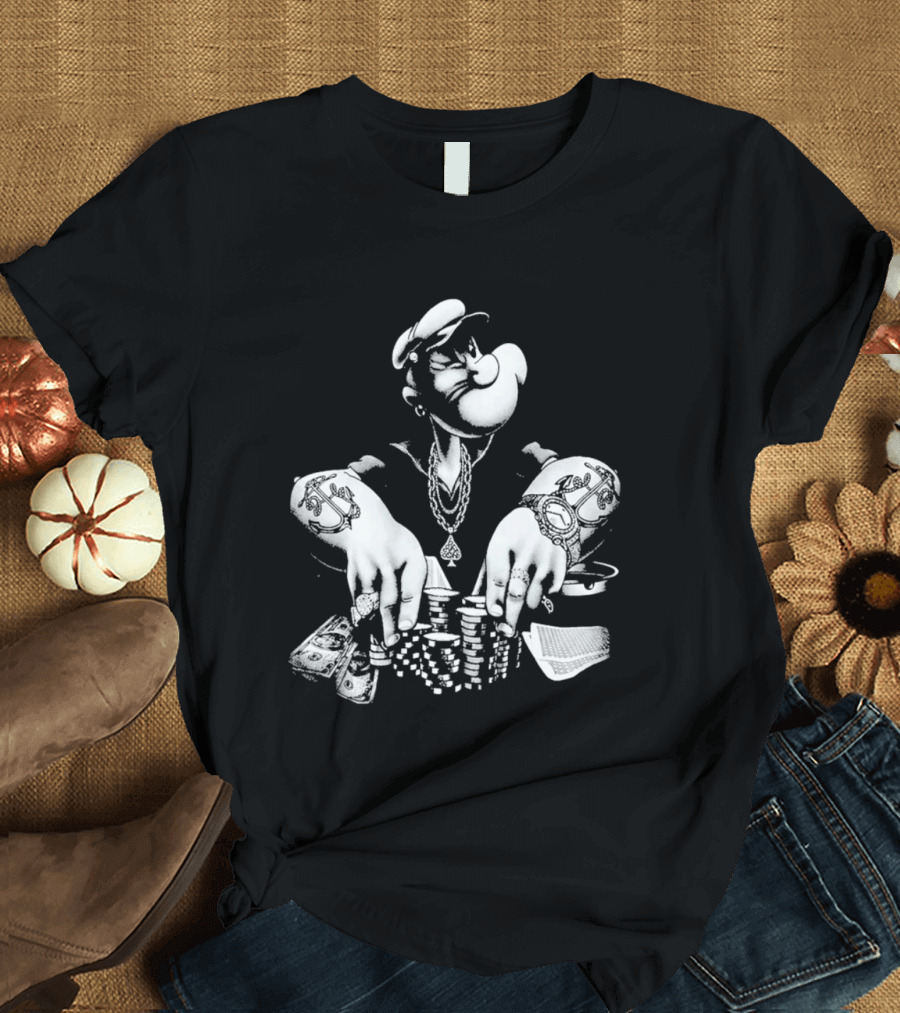 Original Jackson Popeyes Poker Pimp Playing Cards T-Shirt
