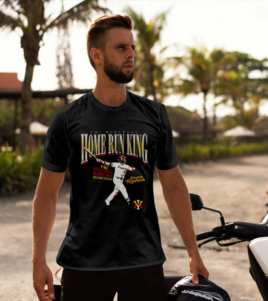 VMI Baseball Home Run King Grayson Fitzwater Single Season Record Holder T-Shirt